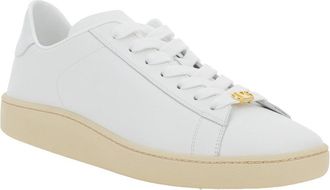 Valentino Garavani Mens White Low Top Sneakers With Vlogo Details Calf Trainers
