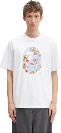 A Bathing Ape Vacation Pattern Ape Head T-shirt - Heren - T-shirts - Wit - XL - Katoen - Tops
