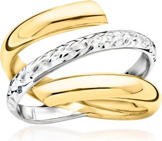 Ross-Simons Italian 14kt 2-Tone Gold Spiral Ring