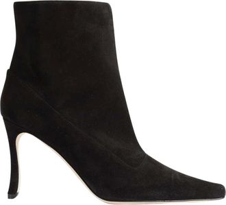 Manolo Blahnik Dames, Schoenen, Zwart, Maat: 41 EU Leer