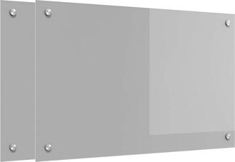 vidaXL Salpicadero De Cocina 2 Pcs Gris Claro 80 X 50 Cm Vidaxl