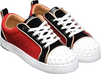 Generic Rivet Mens Fashion Versatile Trend Casual Sneakers, Red, 9.5-11.5