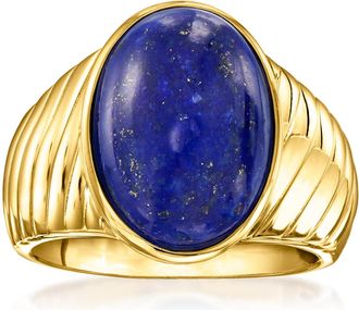 Ross-Simons Lapis Ring in 18kt Gold Over Sterling