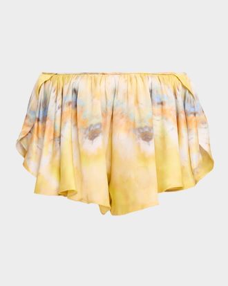 Zimmermann Alchemy Tuck Micro Shorts