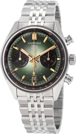 Tag Heuer Carrera Chronograph Automatic Green Dial Unisex Watch CBS2218.BA0048