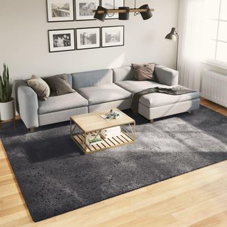 vidaXL Vidaxl - Alfombra De Pelo Corto Suave Lavable Huarte Antracita 240x340cm