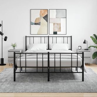vidaXL Vidaxl - Mesita De Noche 2 Uds Madera Ingenier&iacute;a Gris Sonoma 40x35x50 Cm