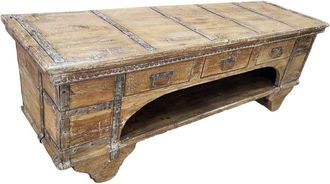 Wanderlust Deco Mueble bajo de madera artesanal 165-175x45x57h cm