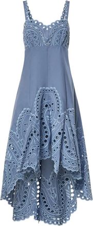 Charo Ruiz Ibiza Caspian Lange Jurk - Dames - Maxi kleedjes - Blauw - M - Katoen - Kleedjes