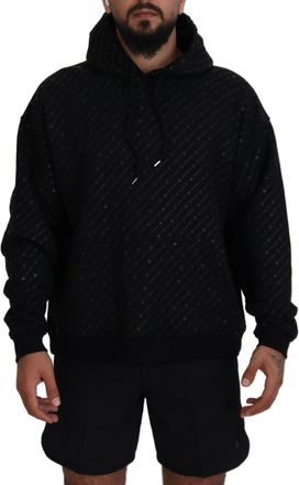 Dsquared2 Dsquared&sup2; Cotton Hooded Printed Men Pullover Mens Sweater (Pre-Owned)