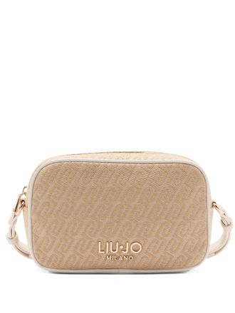Liu Jo Small jacquard logo crossbody bag - Neutrals