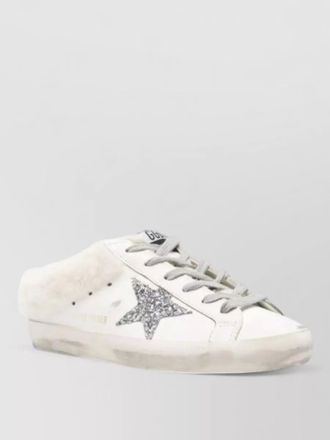 Golden Goose superstar sabot leather sneakers glitter star