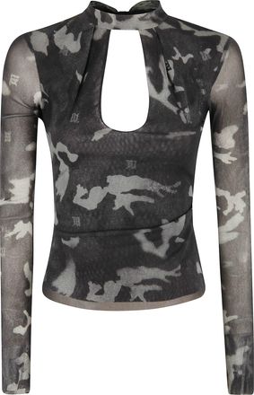 Misbhv Camo Mesh Longsleeve Top