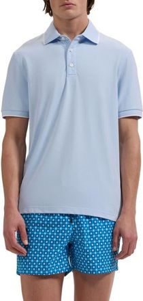 Bugatchi Kai Geo Print Swim Trunks in Aqua at Nordstrom, Size Xx-Large