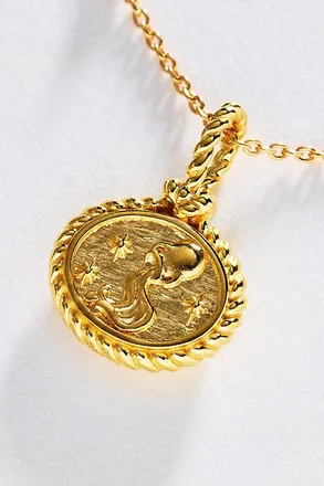 Awe Inspired Zodiac Gemstone Pendant Necklace