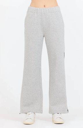 Vintage Havana Contrast Zipper Flare Pant In Grey