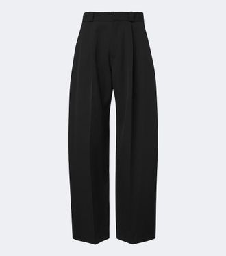 Balenciaga Wool twill barrel-leg pants