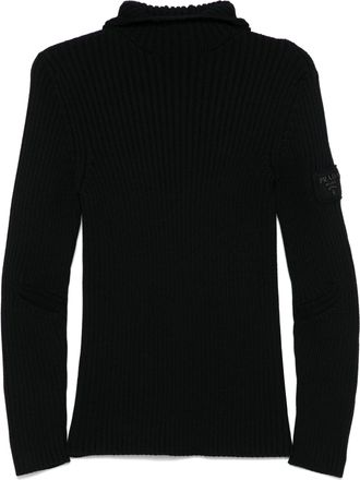 Prada Kapuzenpullover aus geripptem Strick von Prada