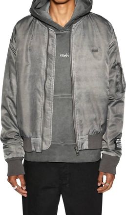Ksubi Royalty Bomber Jacket In Overdye Coal