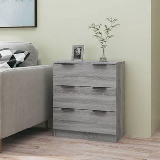vidaXL Aparador De Madera Contrachapada Gris Sonoma 60x30x70 Cm Vidaxl