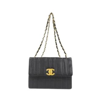 Chanel Pre-owned Grained Calfskin Shoulder Bag - Dames - Pre-owned - Zwart - Maat: ONE Size Leer