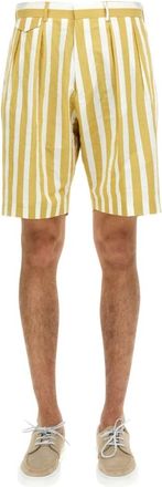 Paul Smith Deckchair Stripe Bermuda - Heren - Korte Broeken - Geel - W32 - Korte Broeken