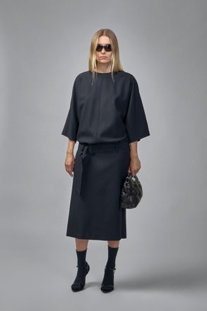 Maison Margiela Gathered Short-sleeve Maxi Dress