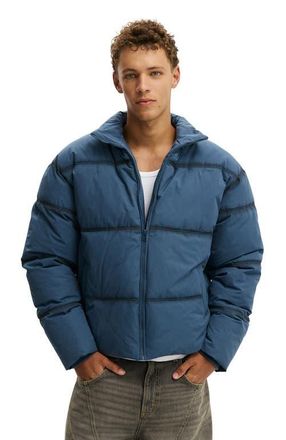 Cotton On Mens Puffer Jacket in Smoke Blue at Nordstrom, Size Xx-Large