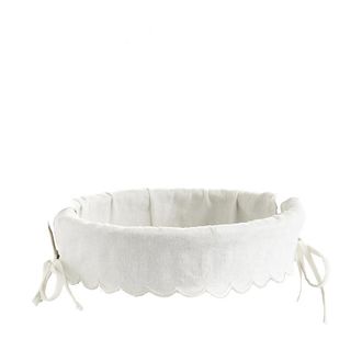 Ballard Designs Wicker Basket Liner - Cream Scalloped - Ballard Designs