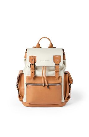 Brunello Cucinelli Calfskin and cowhide backpack in Ivory at Nordstrom
