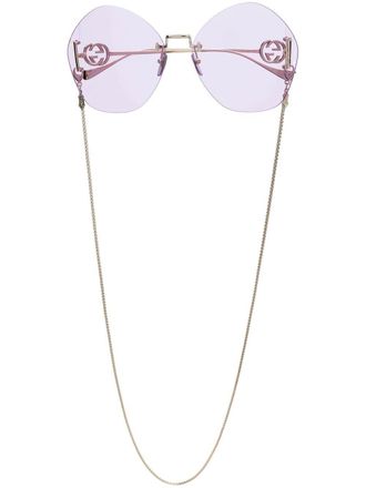 Gucci round-frame sunglasses - Gold
