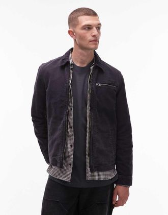 AllSaints Rothwell - Giacca in tela blu scuro-Nero