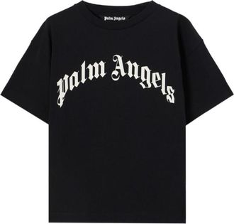 Palm Angels Black Crew Neck T-Shirts