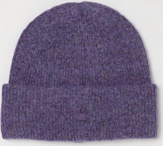 Carhartt Work in Progress Beanie Curtis a coste in poliestere riciclato con logo ricamato