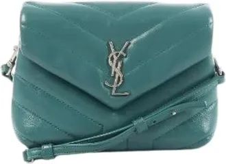 Saint Laurent Pre-owned Cross Body Bags, female, Green, Size: ONE SIZE Pre-owned Loulou Puffer