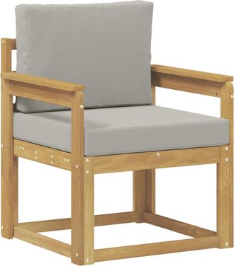 vidaXL Sof&aacute; De Exterior Poli&eacute;ster Blanco Y Gris Claro Vidaxl