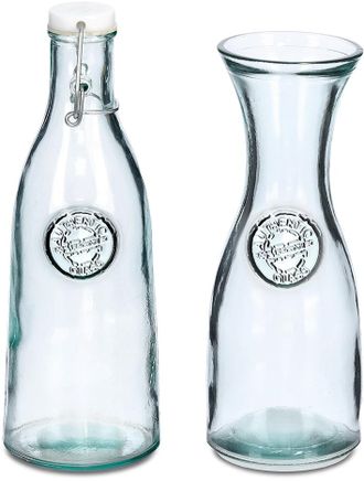 ZELLER PRESENT Karaffe Recycled Glas