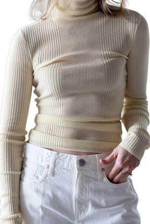 SER.O.YA Belen Turtleneck Top In Shortbread