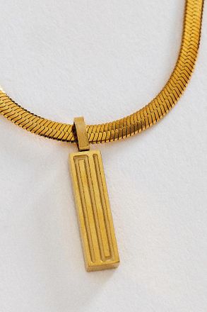 Anthropologie Water Resistant Initial Necklace