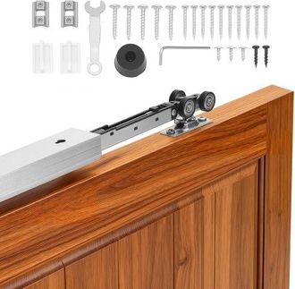 OEM Kit De Herrajes Para Puerta Corrediza 174,6 Cm, Herraje Para Una Sola Puerta De 25-45 Mm De Grosor Y 914 Mm De Ancho, Pista De Aleaci&oacute;n De Aluminio, D