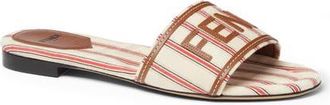Fendi Sunshine Slide Sandal in Stripe Multi at Nordstrom, Size 10.5Us
