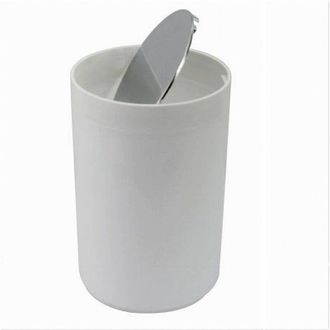 Trade Shop Trade Shop - Cubo De Basura Cubo De Basura Blanco Muebles De Ba&ntilde;o Tapa Basculante 79867
