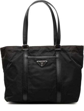 Prada Black Nylon Tote Bag (Pre-Owned)
