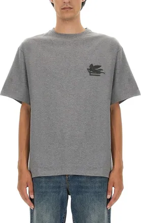 Etro T-Shirt With Pegasus Embroidery-Uomo