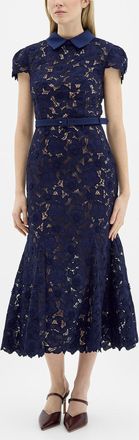 Self Portrait Womens Openwork lace point-collar dress