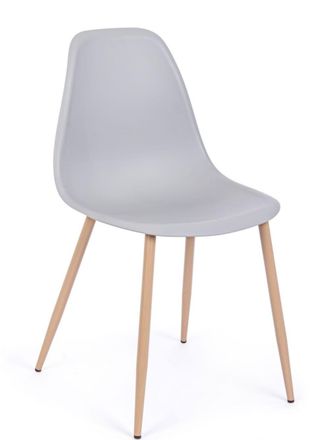 BIZZOTTO Juego 4 sillas policarbonato gris