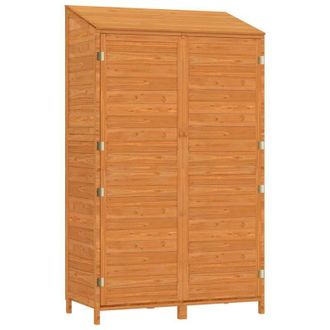 vidaXL Cobertizo De Jard&iacute;n Madera Maciza Abeto Marr&oacute;n 102x52x174,5cm Vidaxl