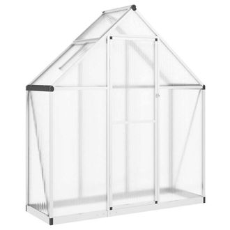 Berkfield Home Greenhouse with Base Frame Silver 169x58x195 cm Aluminium | Size: 169 x 58 x 195 cm