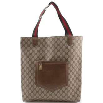 Gucci Brown Leather Tote Bag (Pre-Owned)