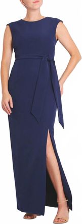 Camilyn Beth Lana Sheath Gown In Navy